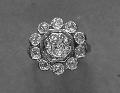 1930s French Diamond Cluster Engagement Ring